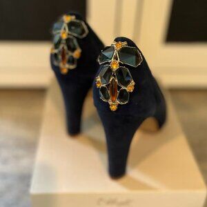 Miss Albright blue suede heels